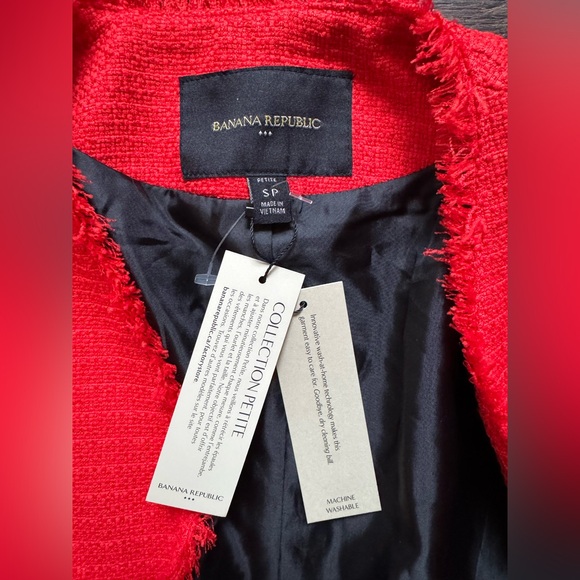 NWT Banana Republic Red Blazer SP - Picture 3 of 8